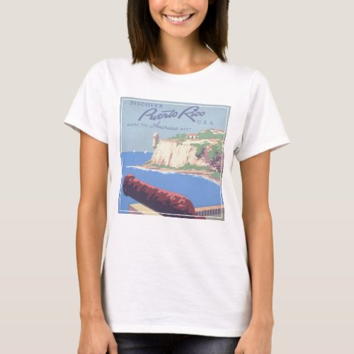 Vintage Travel Poster Promoting Puerto Rico T_Shirt