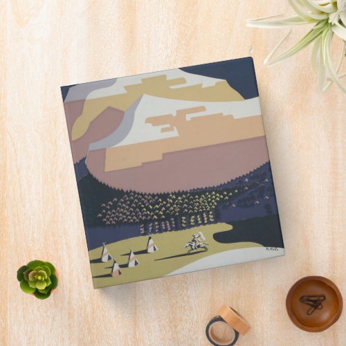 Vintage Travel Poster Promoting Travel To Montana 3 Ring Binder