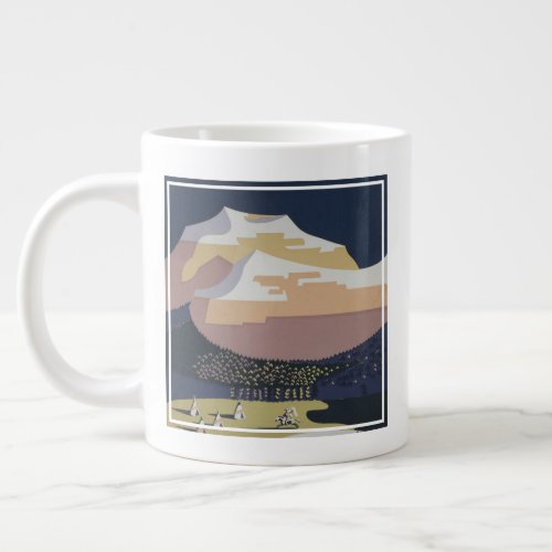Vintage Travel Poster Promoting Travel To Montana Giant Coffee Mug