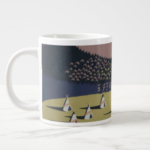 Vintage Travel Poster Promoting Travel To Montana Giant Coffee Mug