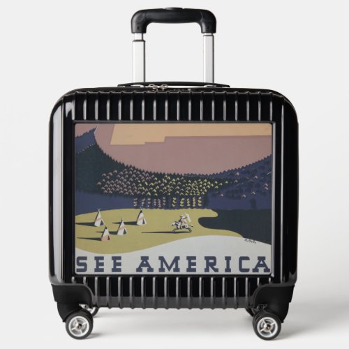 Vintage Travel Poster Promoting Travel To Montana Luggage