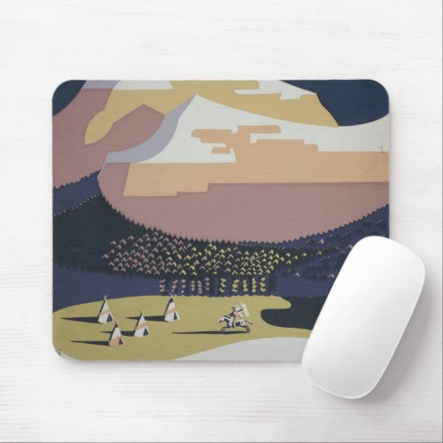 Vintage Travel Poster Promoting Travel To Montana Mouse Pad