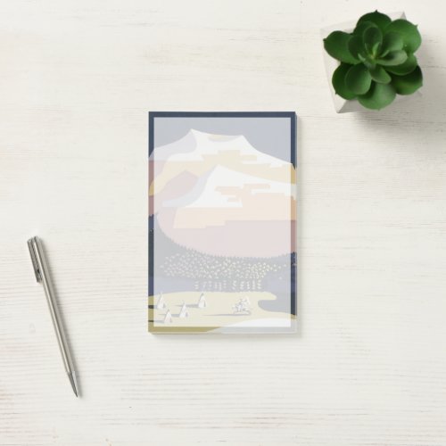 Vintage Travel Poster Promoting Travel To Montana Post_it Notes
