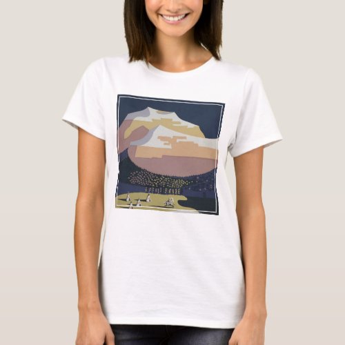Vintage Travel Poster Promoting Travel To Montana T_Shirt