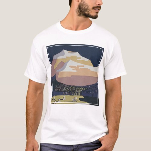 Vintage Travel Poster Promoting Travel To Montana T_Shirt