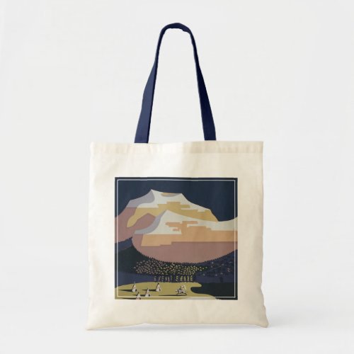 Vintage Travel Poster Promoting Travel To Montana Tote Bag