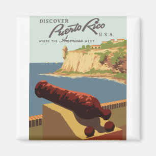 Vintage-Travel-Poster-Puerto Rico Magnet