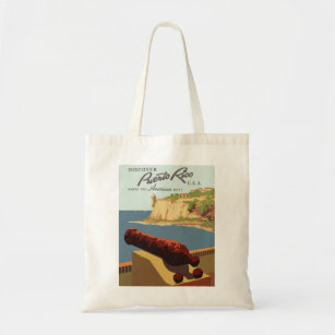 Vintage-Travel-Poster-Puerto Rico Tote Bag