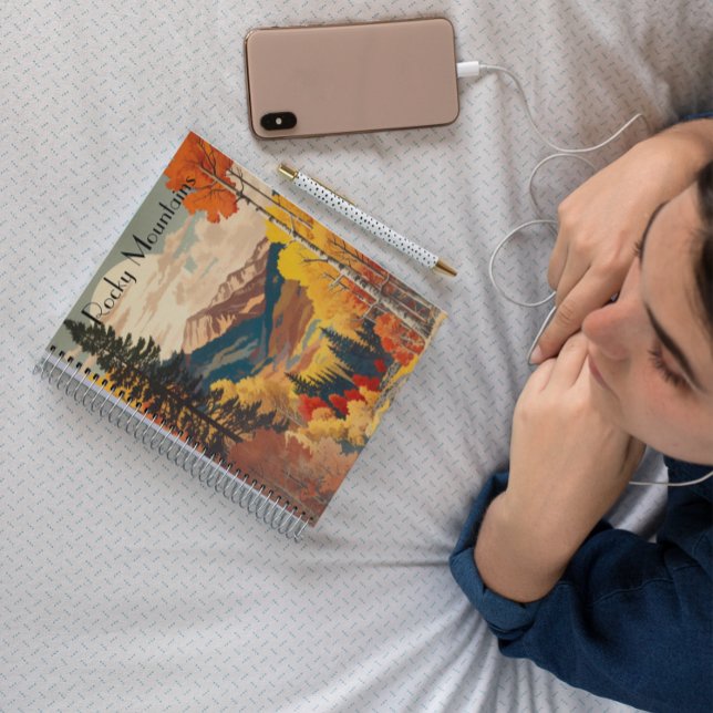 Vintage Travel Poster Rocky Mountain, customizable Planner (Creator Uploaded)