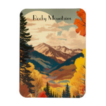 Vintage Travel Poster Rocky Mountains