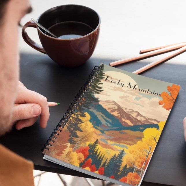 Vintage Travel Poster Rocky Mountains Notebook (Creator Uploaded)