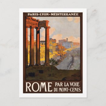 Vintage Travel Poster Rome Postcard by peaklander at Zazzle