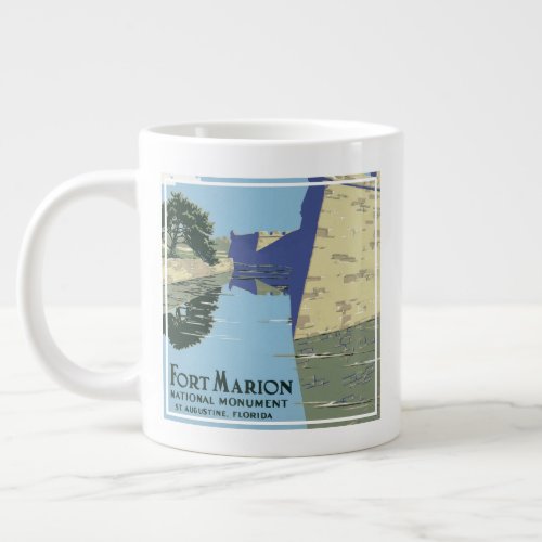 Vintage Travel Poster Showing Fort Marion Giant Coffee Mug
