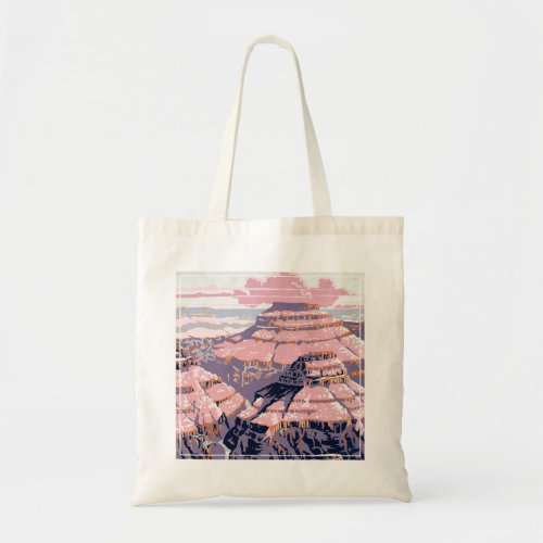 Vintage Travel Poster Shows Views Of Grand Canyon Tote Bag