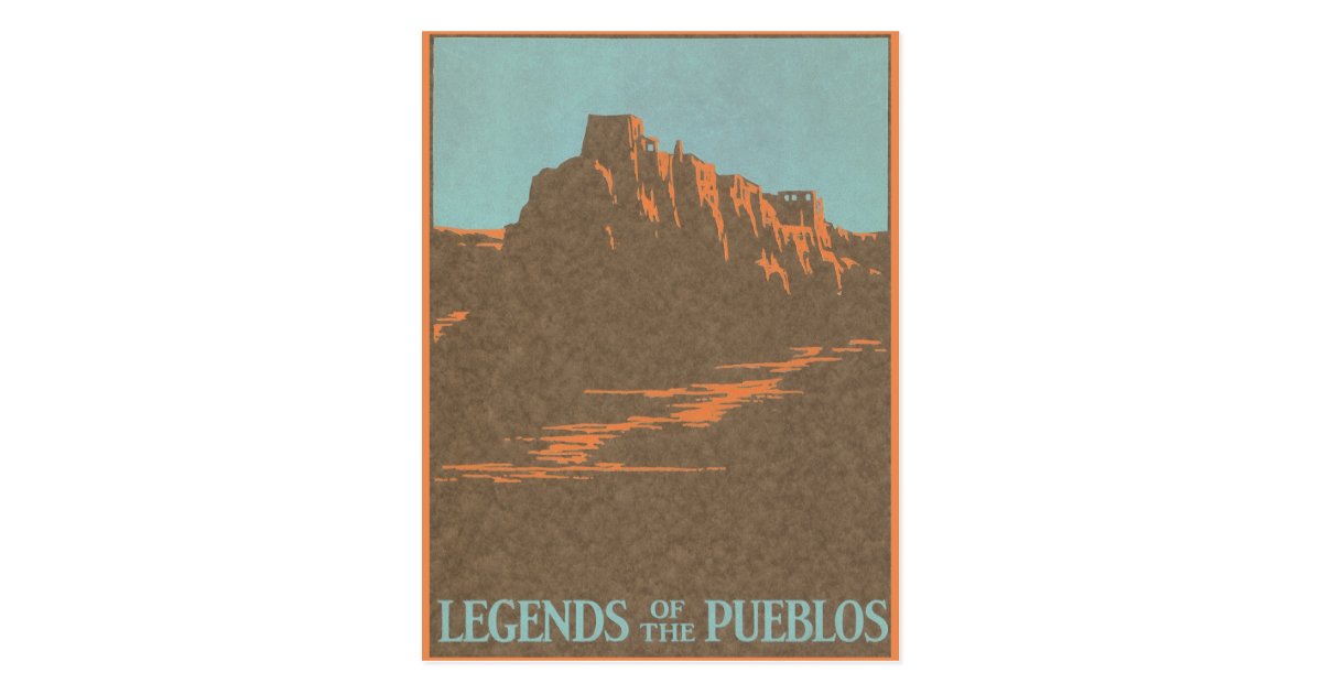 Vintage Travel Poster, Taos, New Mexico Postcard | Zazzle.com