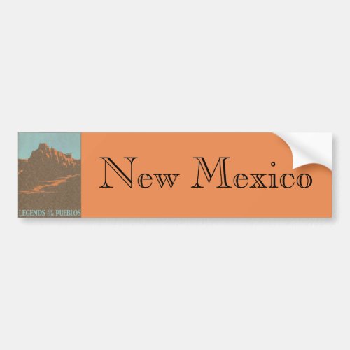 Vintage Travel Poster Taos Pueblos New Mexico Bumper Sticker