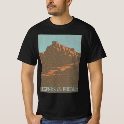 Vintage Travel Poster Taos Pueblos New Mexico T_Shirt