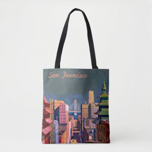 Vintage Travel Poster Tote _ San Francisco