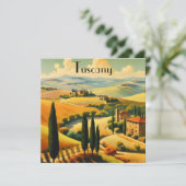 Vintage Travel Poster Tuscany countryside (Standing Front)