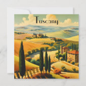 Vintage Travel Poster Tuscany countryside (Front)