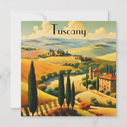 Vintage Travel Poster Tuscany countryside (Front)