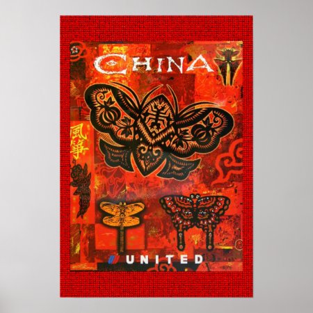 Vintage Travel Poster United China