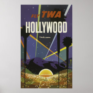 Vintage Travel Poster - United States Hollywood