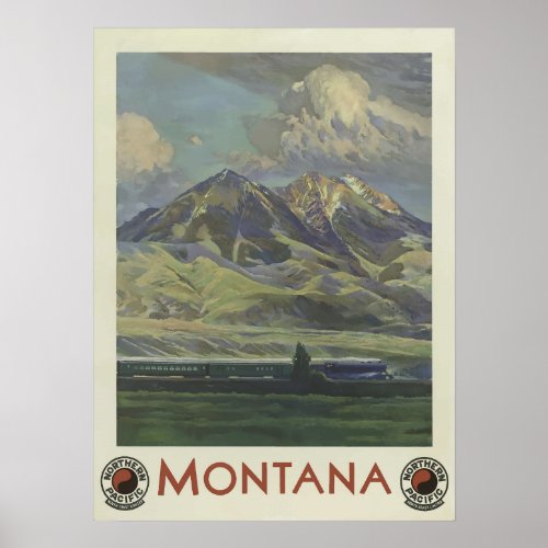 Vintage Travel Poster _ United States Montana