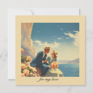Vintage Travel Poster, Valentine customizable