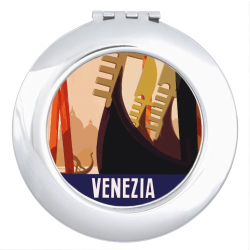 Vintage Travel Poster Venice Compact Mirror