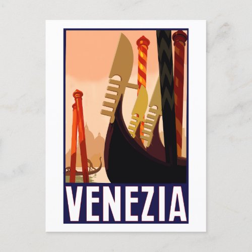 Vintage Travel Poster Venice Postcard