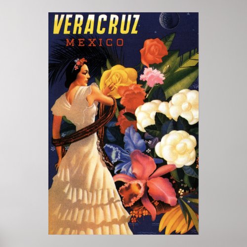 Vintage Travel Poster _ Veracruz Mexico