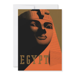 Vintage Travel Poster with Sphinx, Egypt, Africa
