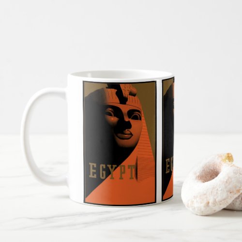 Vintage Travel Poster with Sphinx Egypt Africa Coffee Mug