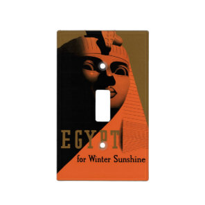 Vintage Travel Poster with Sphinx, Egypt, Africa Light Switch Cover