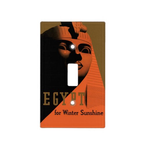 Vintage Travel Poster with Sphinx Egypt Africa Light Switch Cover