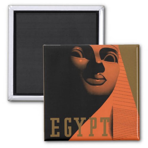 Vintage Travel Poster with Sphinx Egypt Africa Magnet