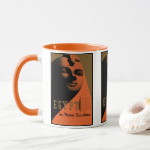 Vintage Travel Poster with Sphinx, Egypt, Africa Mug