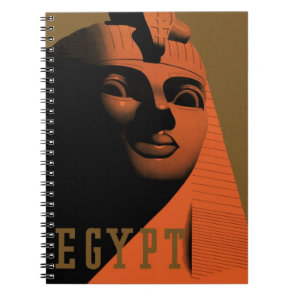 Vintage Travel Poster with Sphinx, Egypt, Africa Notebook