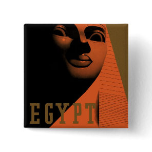 Vintage Travel Poster with Sphinx, Egypt, Africa Pinback Button