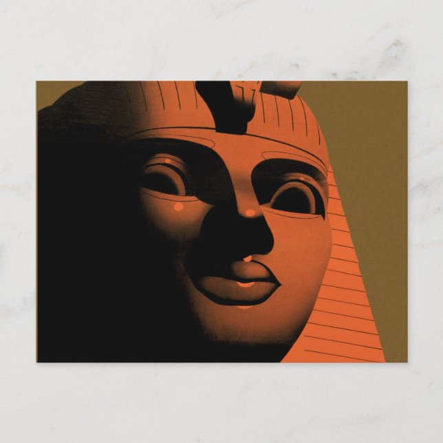 Vintage Travel Poster with Sphinx, Egypt, Africa Postcard (Front)