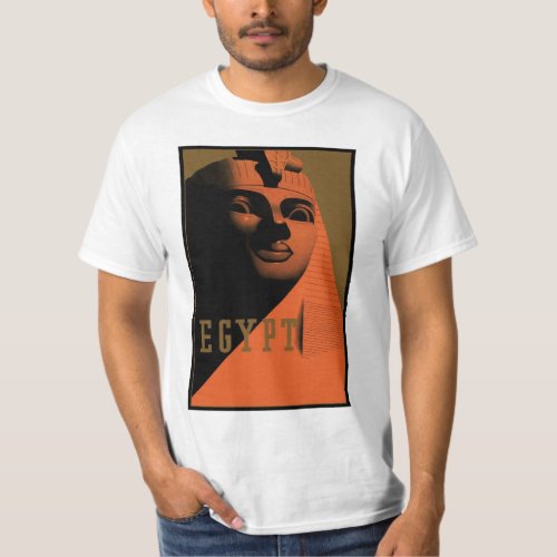Vintage Travel Poster with Sphinx Egypt Africa T_Shirt