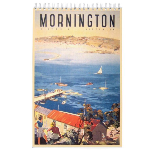 Vintage travel posters calendar (Back)