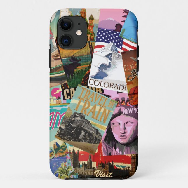 Vintage Travel Posters Case-Mate iPhone Case (Back)