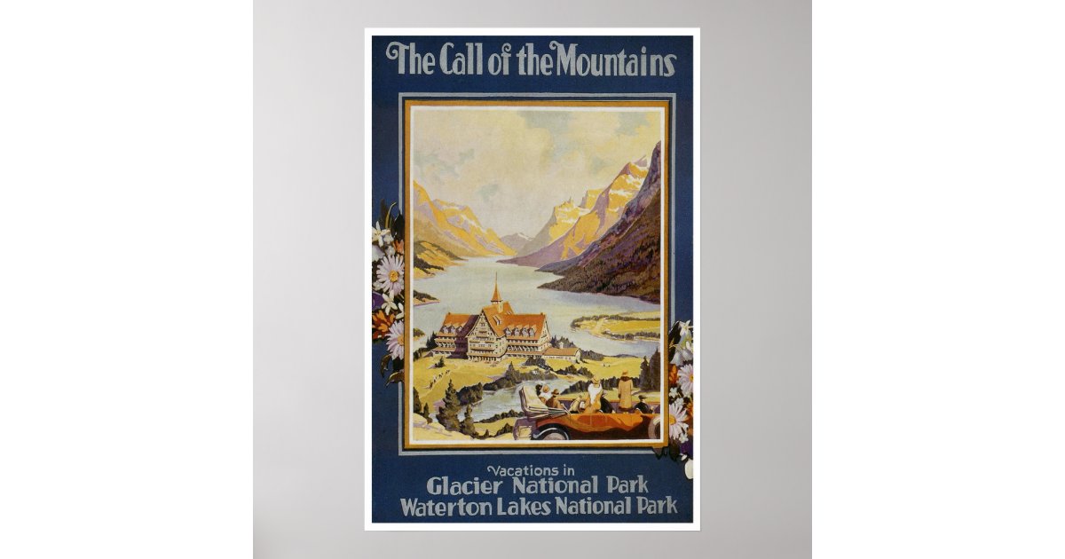 Vintage Travel Posters - Glacier National Park | Zazzle