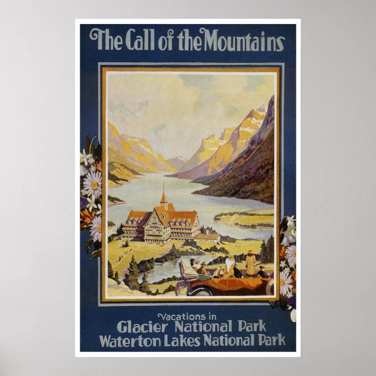 Vintage Travel Posters - Glacier National Park | Zazzle