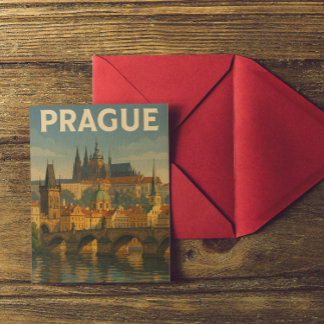 Vintage Travel Prague Czech Republic Postcard