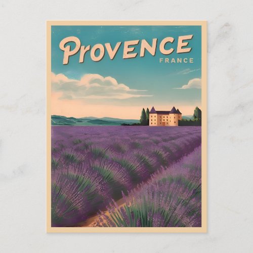 Vintage Travel Provence France Retro Scenic Postcard