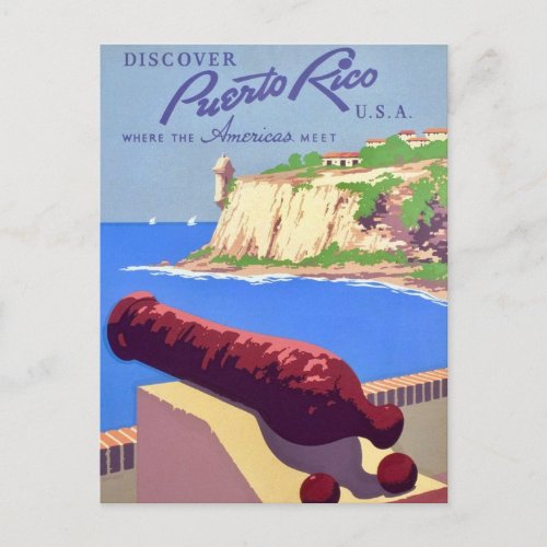 Vintage Travel Puerto Rico Postcard
