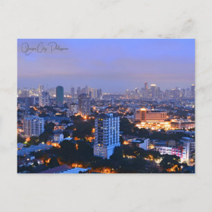 Vintage travel Quezon City Philippines city retro Postcard